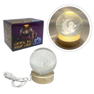 ESFERA DE CRISTAL CON LUZ 3D,