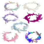 DIADEMA PLUMAS CON LUZ (PQTX10)