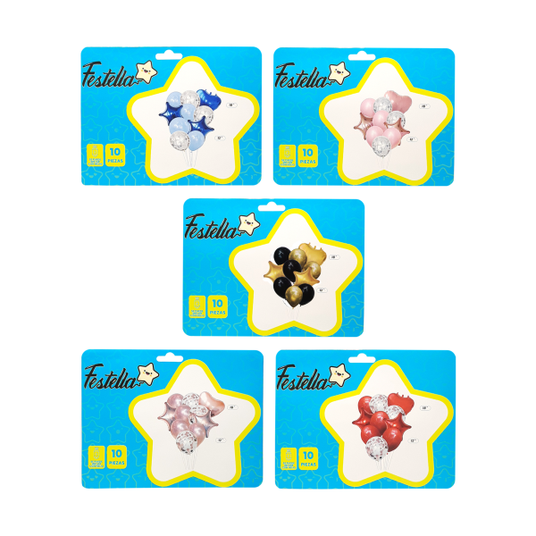 KIT GLOBO SURTIDO X10.(PQTX12)