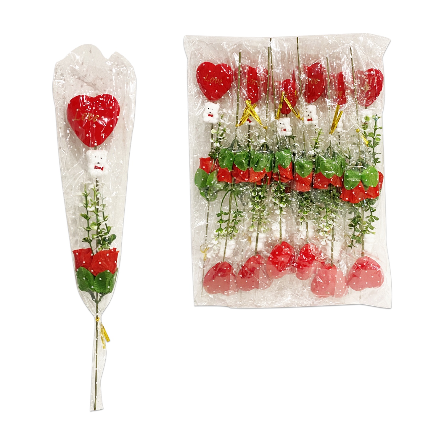 CORAZON CON ROSA EN BOLSA (PATX12):