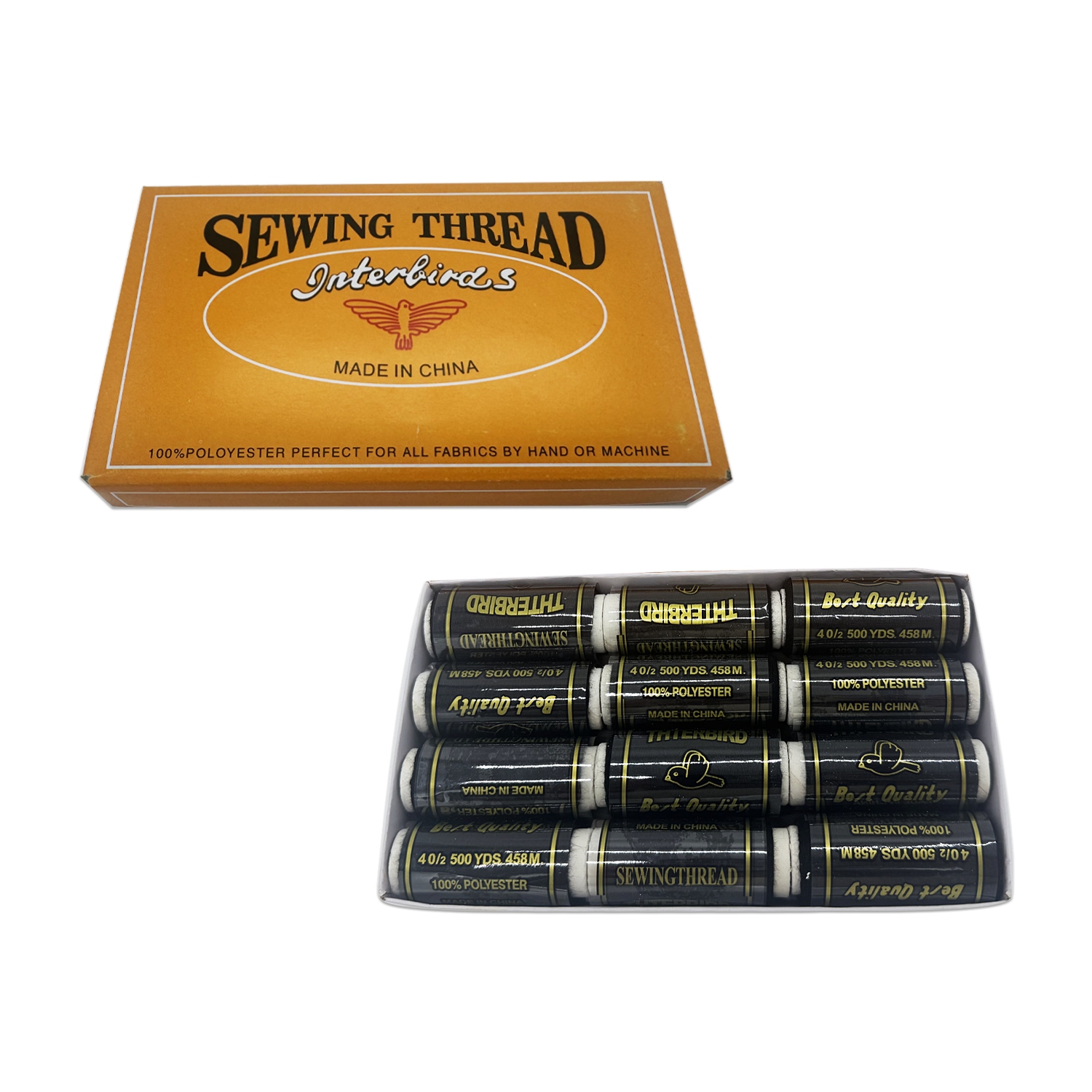 CAJA HILO DE COSER NEGRO X12