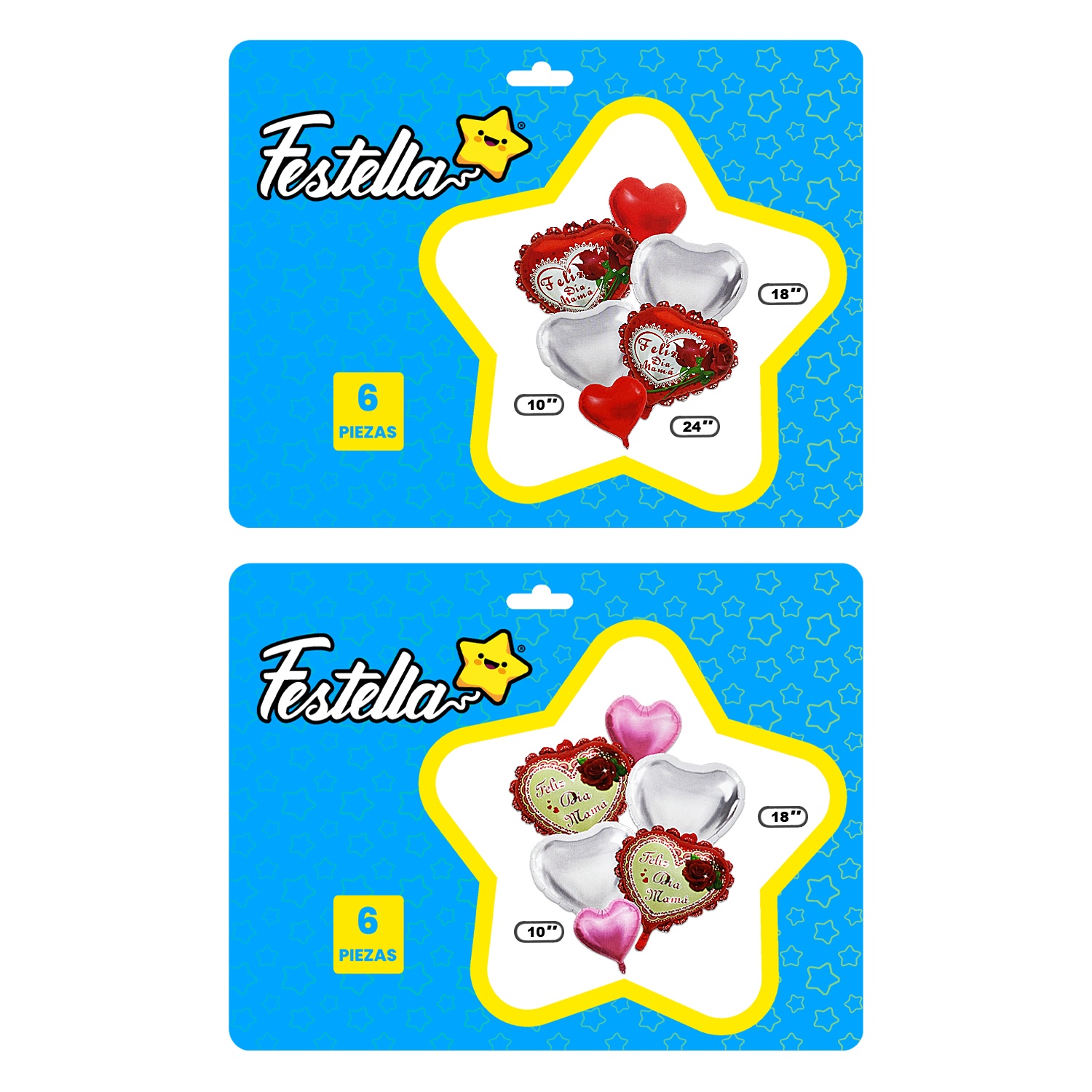 KIT DE GLOBO FELIZ DIA MAMA (6PIEZAS):