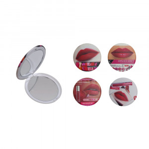 ESPEJO REDONDO ESTAMPADO LABIOS BMR-3890-6 (CJAX60)