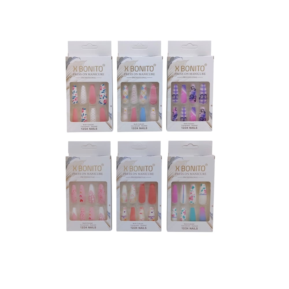 UÑA POSTIZA ESTAMPADA EN CAJA DK-2220 (PQTX12)