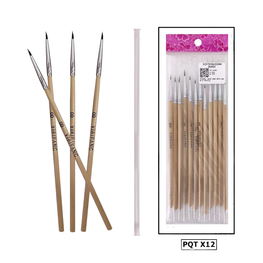 PINCEL UÑAS 00 BMR-1660-2 PQTX12