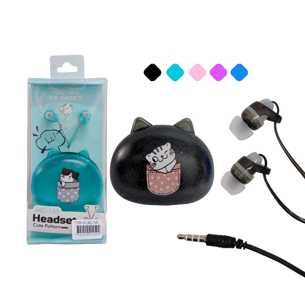 AUDIFONOS+ESTUCHE GATICO DK-MC-145