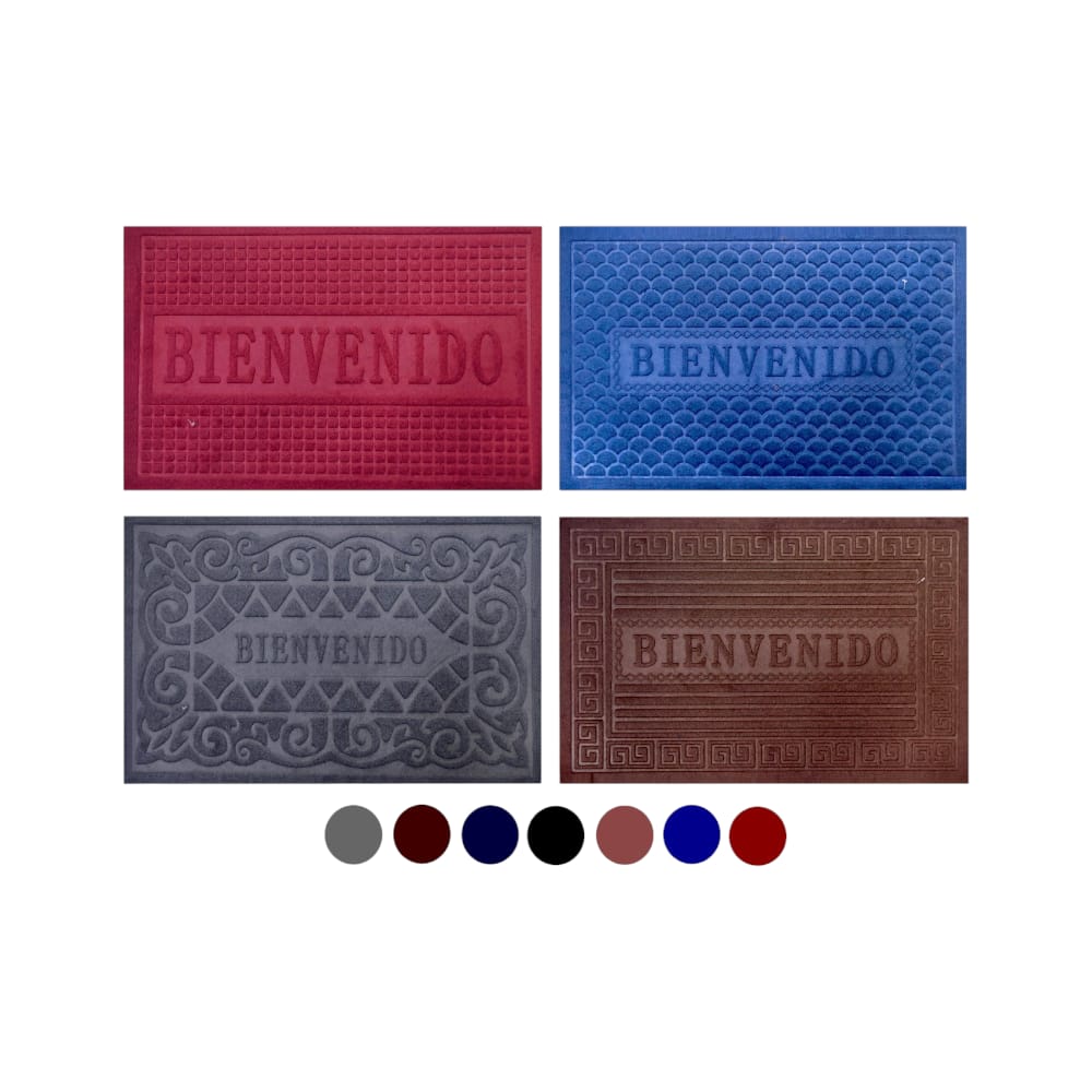 TAPETE BIENVENIDO CUADRADO ROMBO D207-1