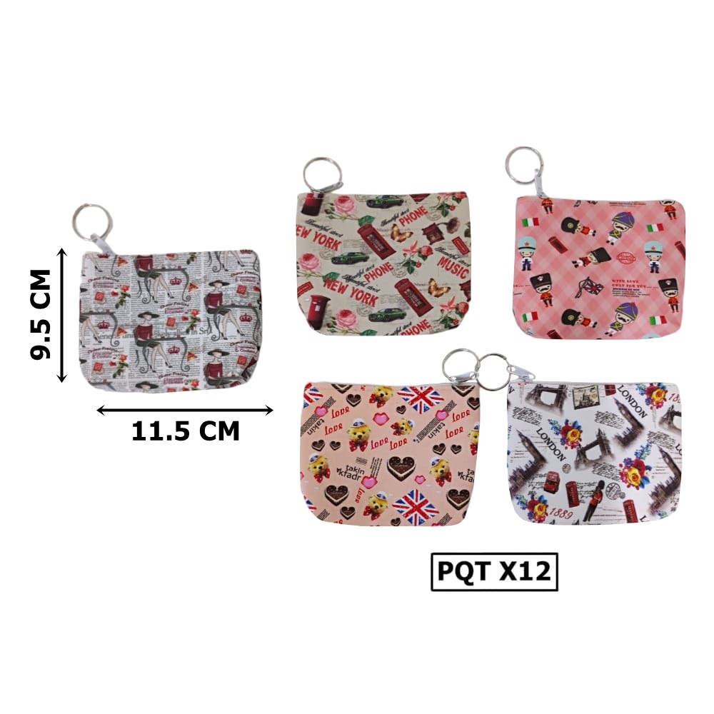 MONEDERO GD ESTAMPADO FIGURAS DK-1569-5 (PQTX12)