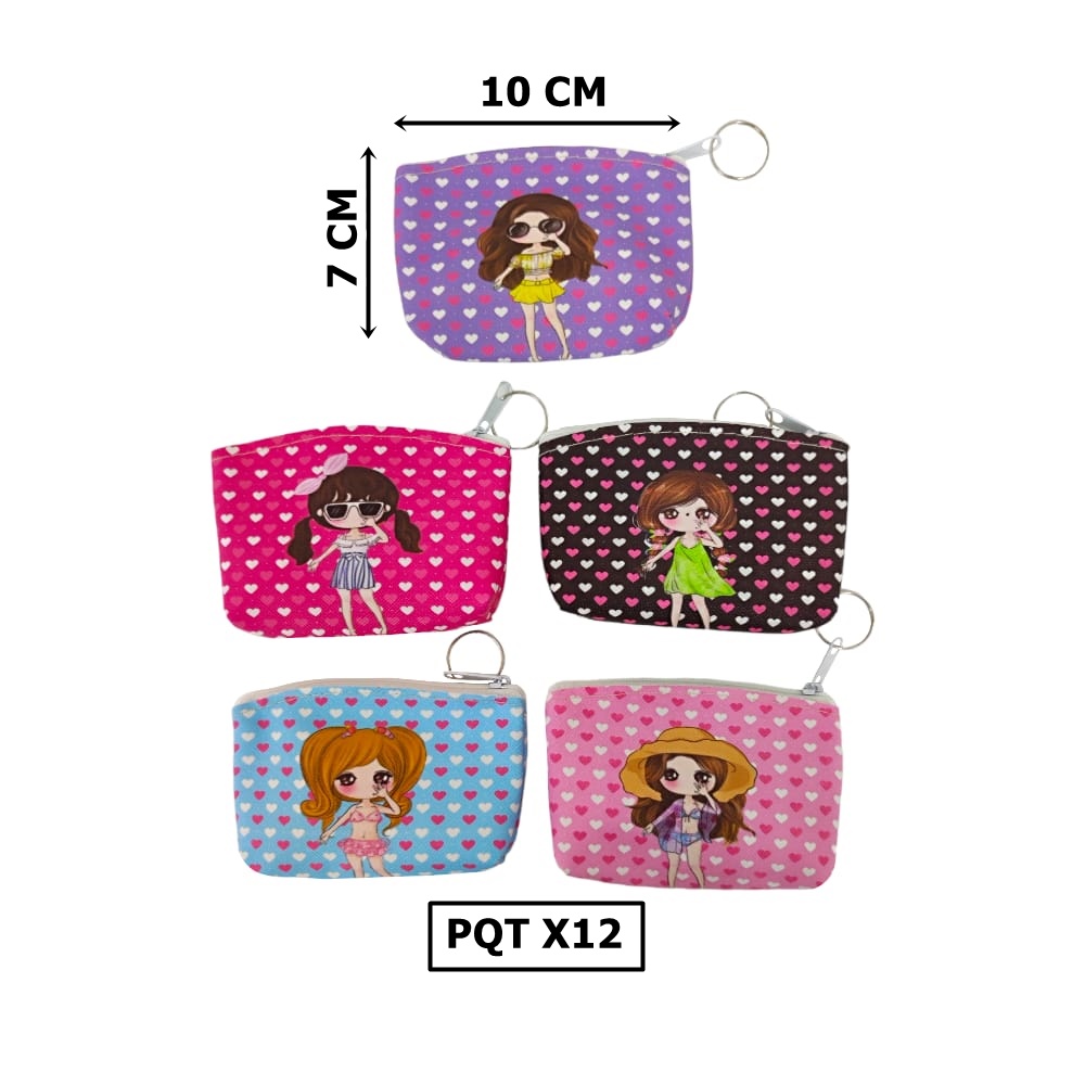 MONEDERO MD ESTAMPADO MUÑECA DK-1570-8 (PQTX12)