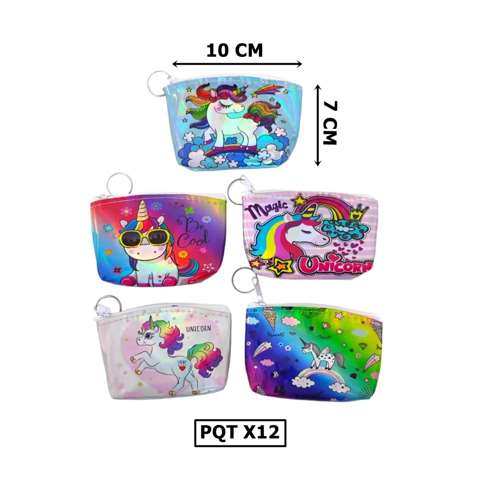 MONEDERO BRILLANTE MD UNICORNIO  DK-1571-7 (PQTX12)