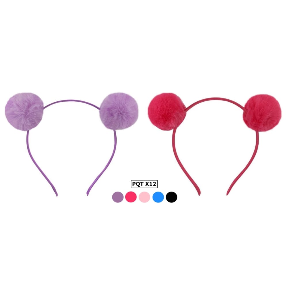 DIADEMA POMPOM COLORES 3087-1 DK-3087-1(PQTX12)