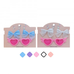 KIT INFANTIL GAFAS CORAZON + MOÑO HK343 (PQTX12)