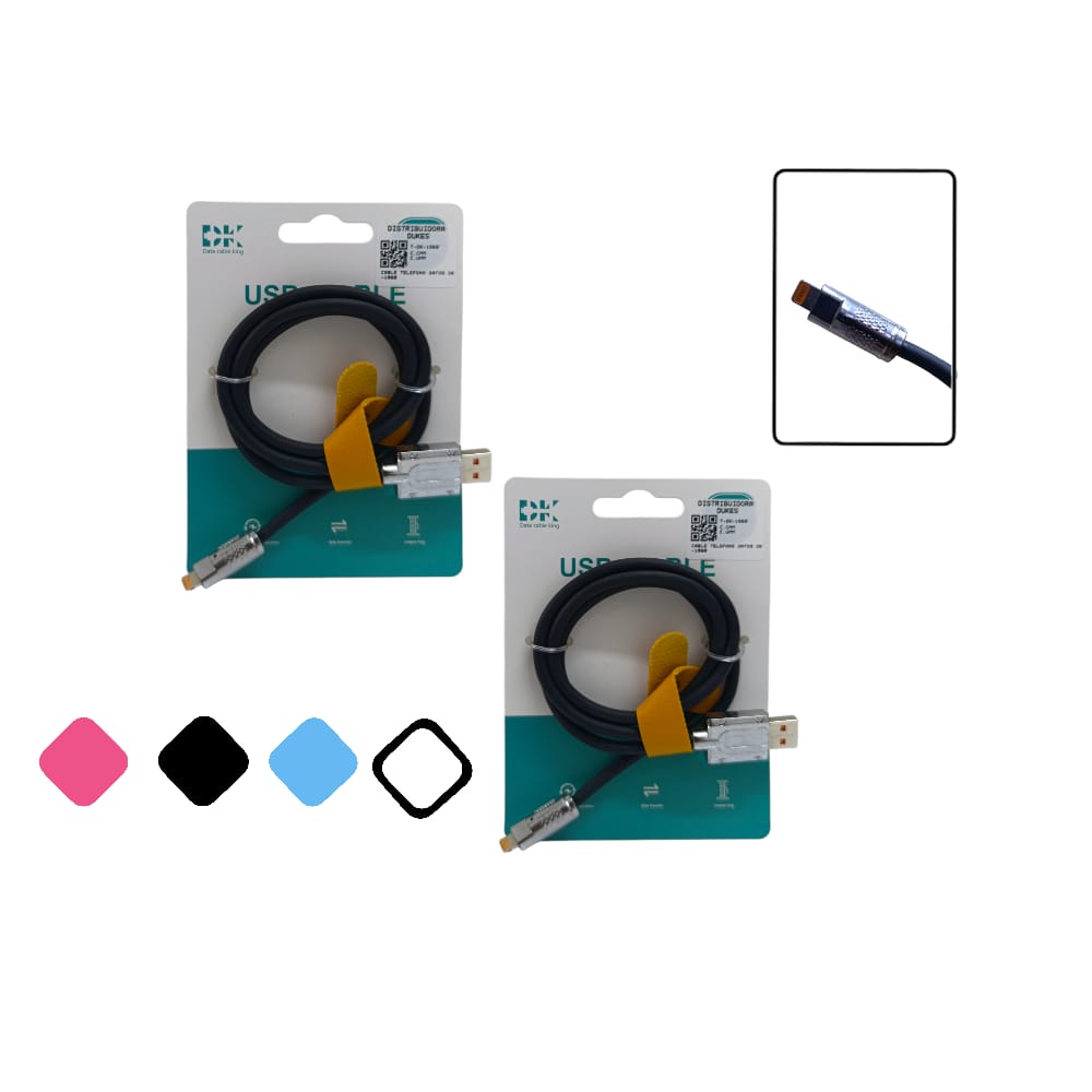 CABLE COLORES METALICO IPHONE DK-1960