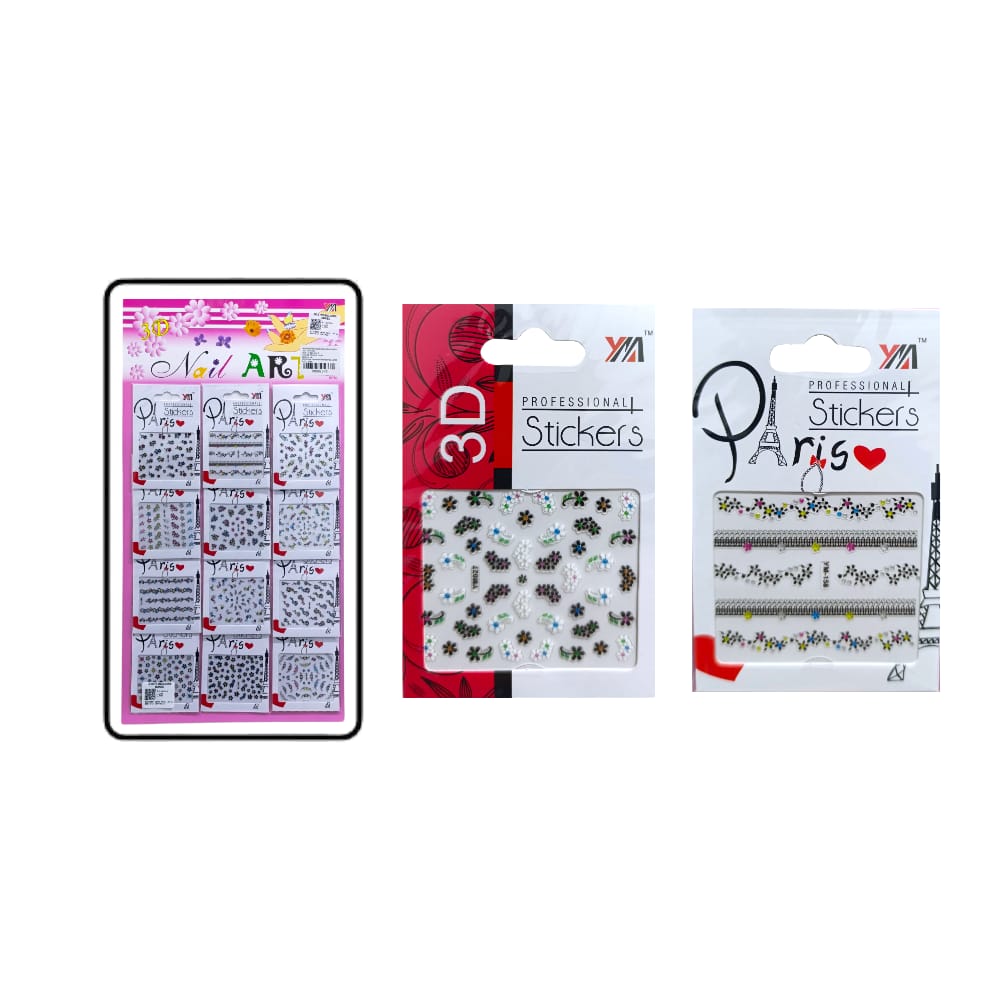 STICKER UÑAS NAIL 3D L1345-1-3 (CRTX12)