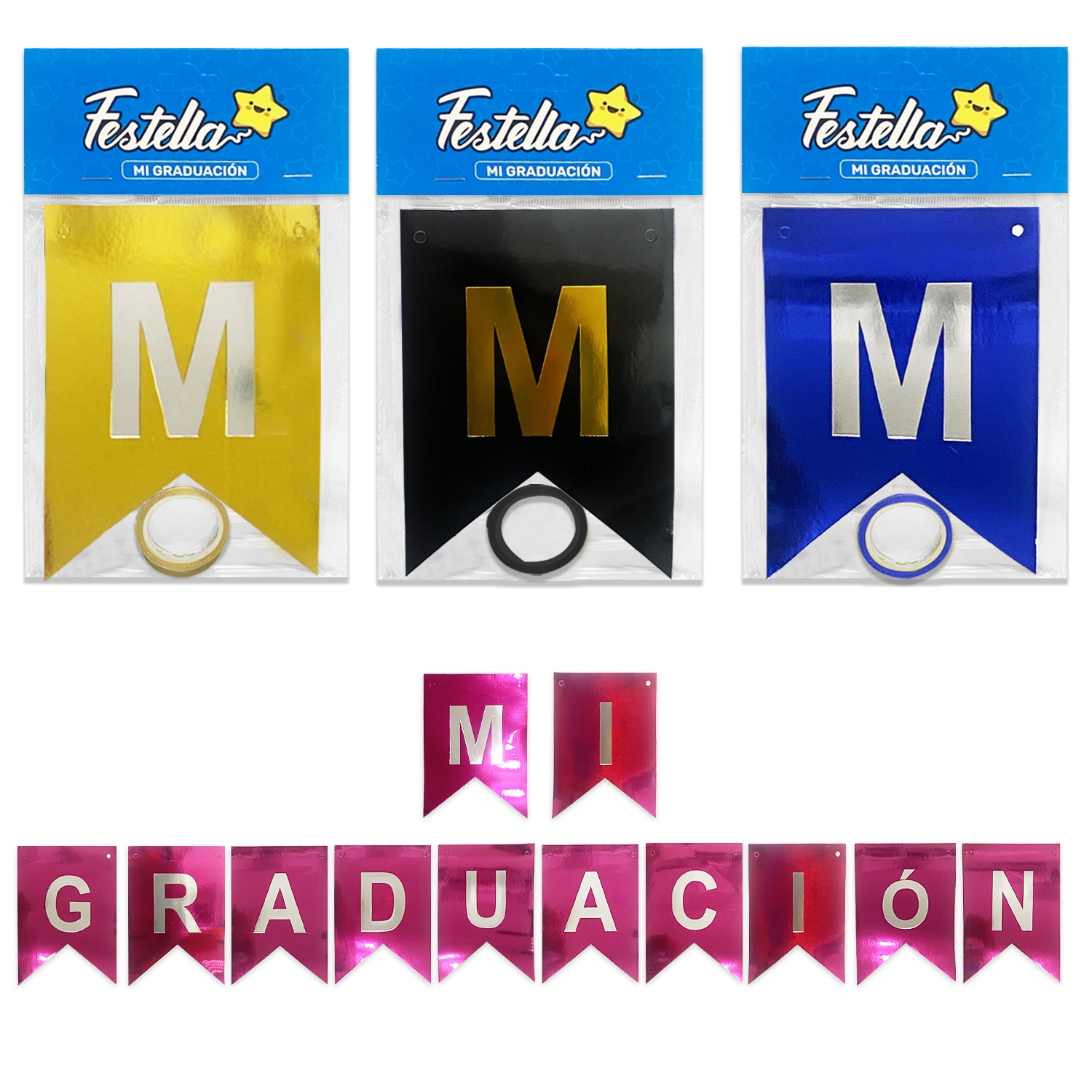 BANDERIN MI GRADUACION SURTIDO