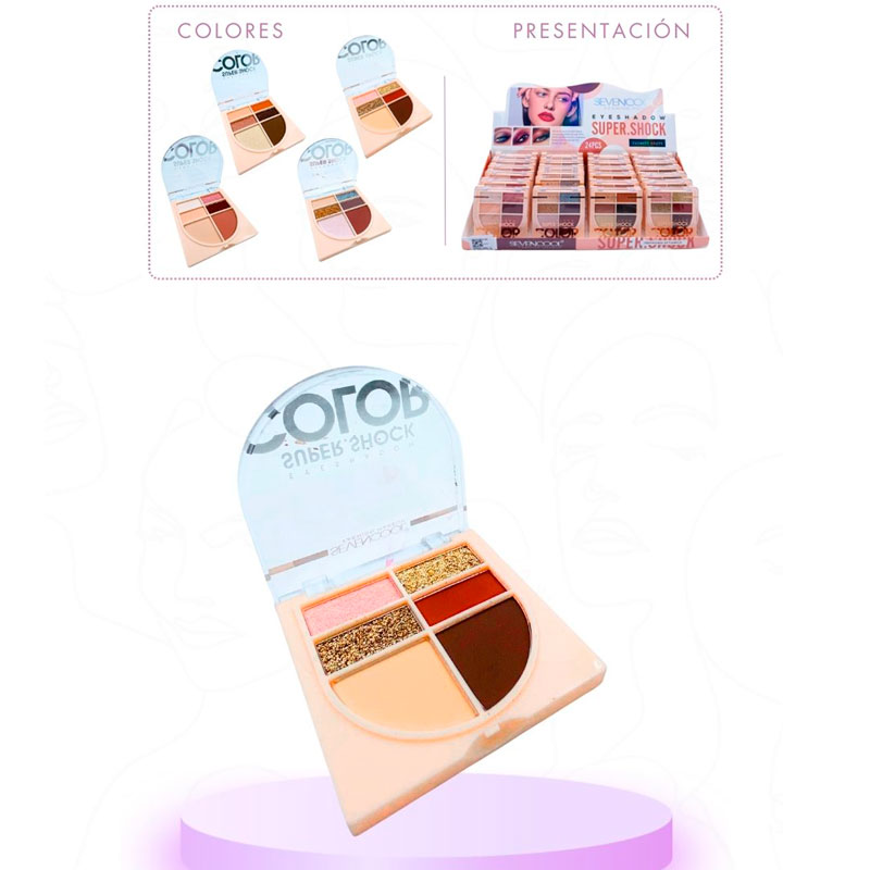SOMBRA PARA OJOS SEVENCOOL*6 TONOS 818A (CJ*24)