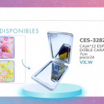 CAJA*12 ESPEJO LUJO DOBLE CARA ESTAMPADO BMR-3282