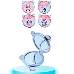 CAJA*12 ESPEJO LUJO DOBLE CARA ESTAMPADO OREJITAS BMR-3288