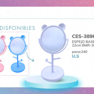 ESPEJO BASE OREJITAS 22cm BMR-3896-3