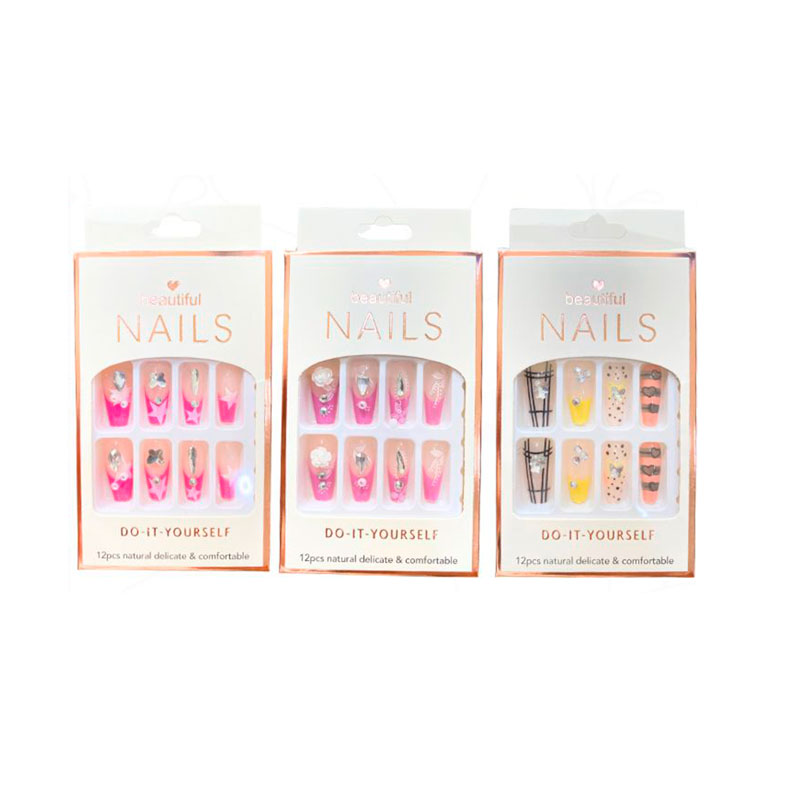 DZ. UÑA DECORADA EN CAJA CON APLIQUES LY-248