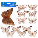 MARIPOSA DECORATIVA PALO ROSA X6 (PQTX12)