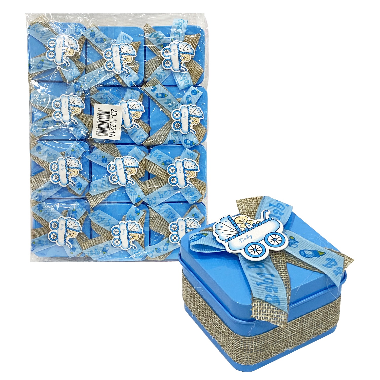 RECORDATORIO CAJA BABY SHOWER AZUL (PQTX12)
