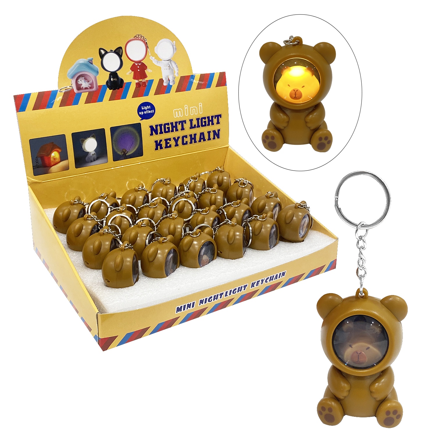 LLAVERO ASTRONAUTA CAPIBARA CON LUZ (CJX24)