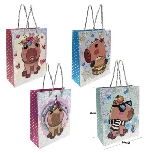 BOLSA DE REGALO CAPIBARA 26*32*10CM (PQTX12)