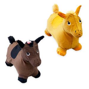 CABALLO INFLABLE DE TELA LUZ Y SONIDO