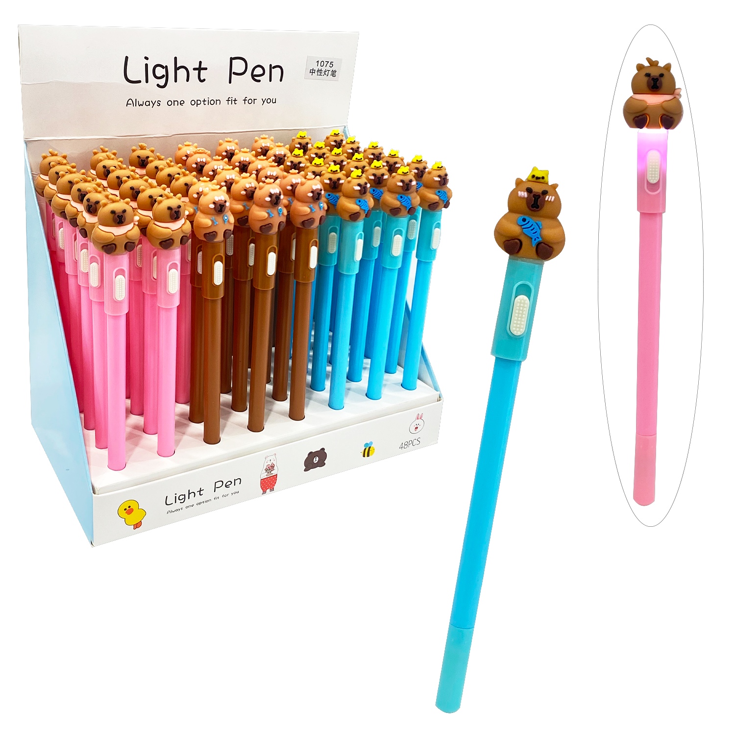 LAPICERO CAPIBARA CON LUZ (CJX48)