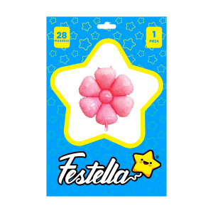 GLOBO FLOR ROJO 28" (PQTX25)