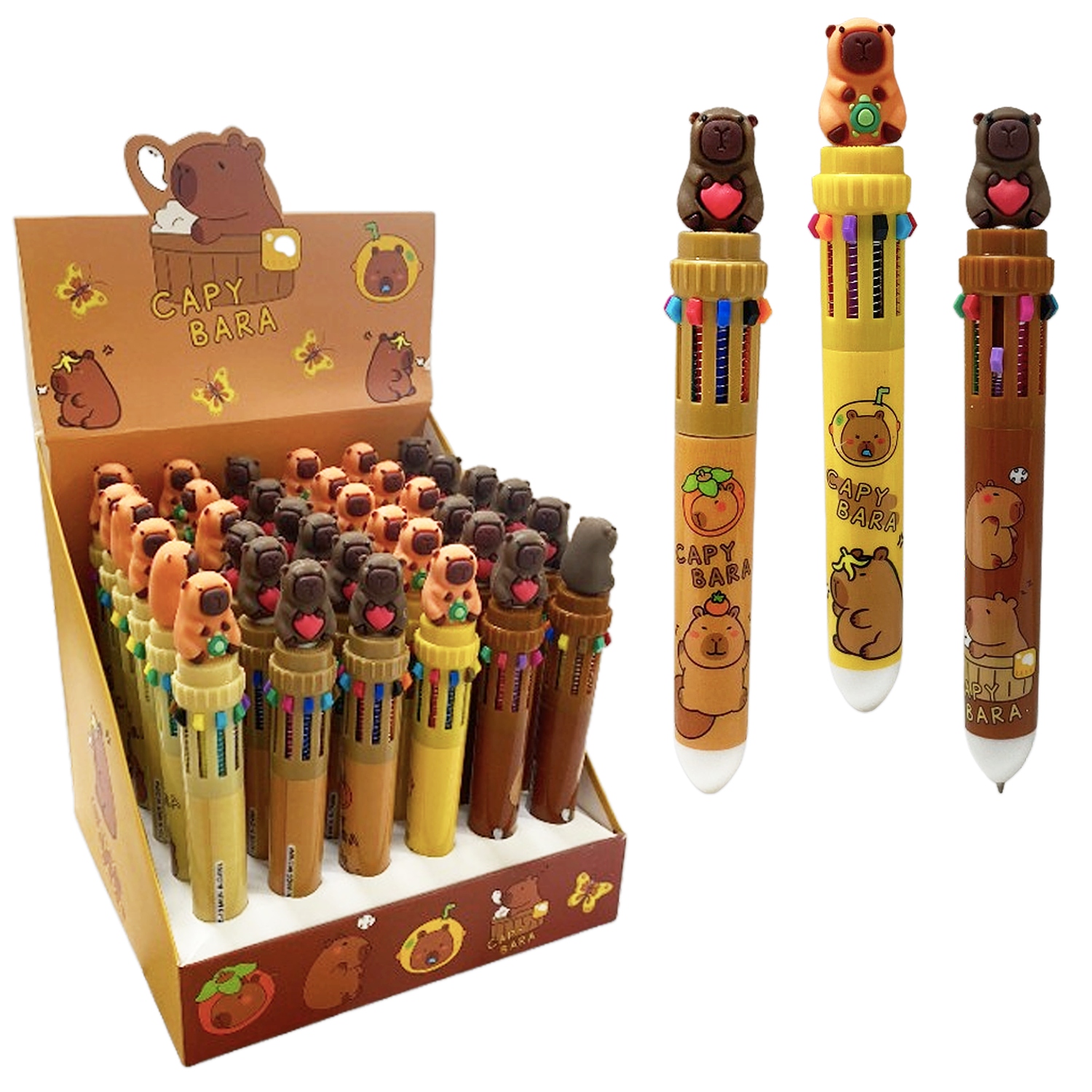 LAPICERO CAPIBARA 10 PUNTAS (CJX36)