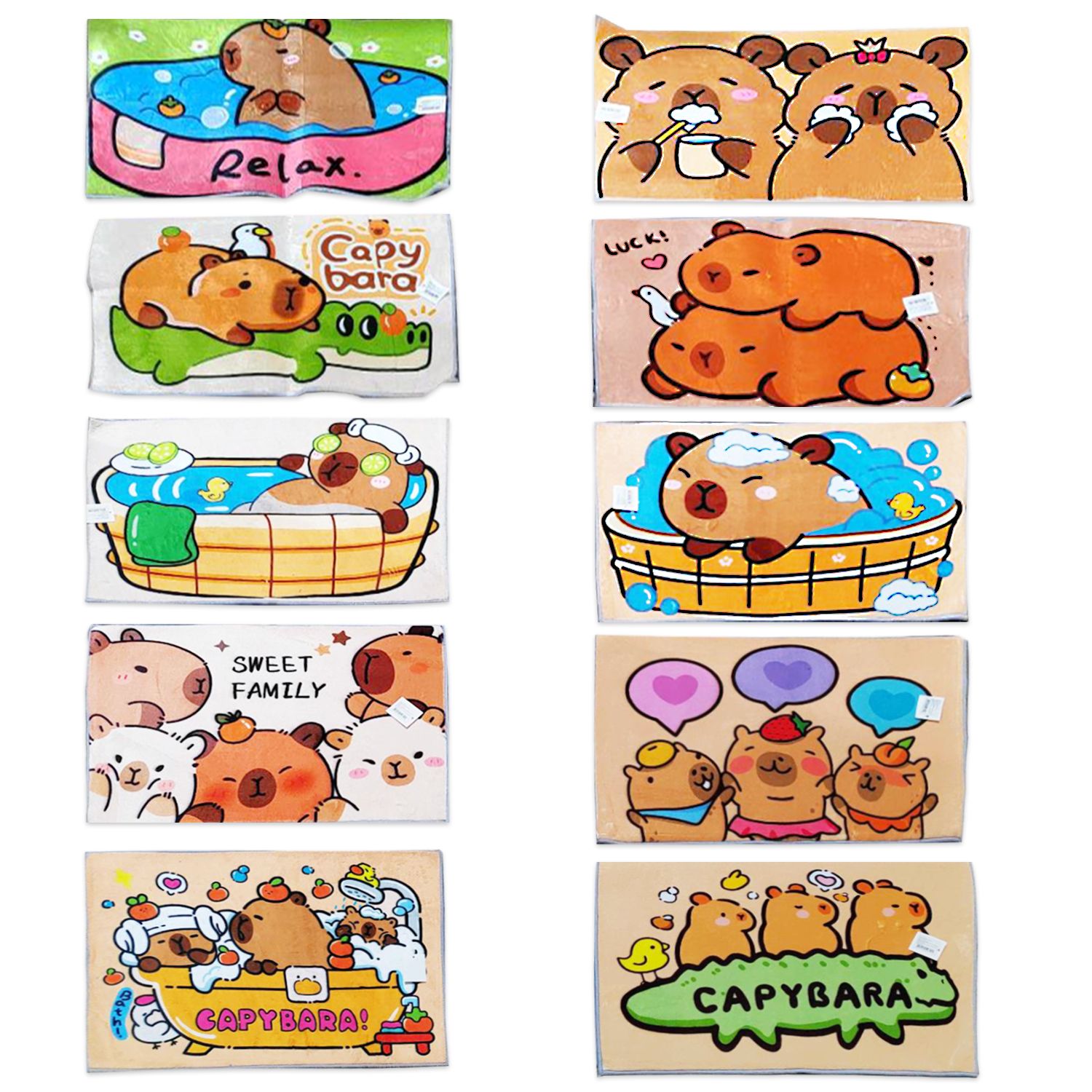 TAPETE PELUCHE CAPIBARA