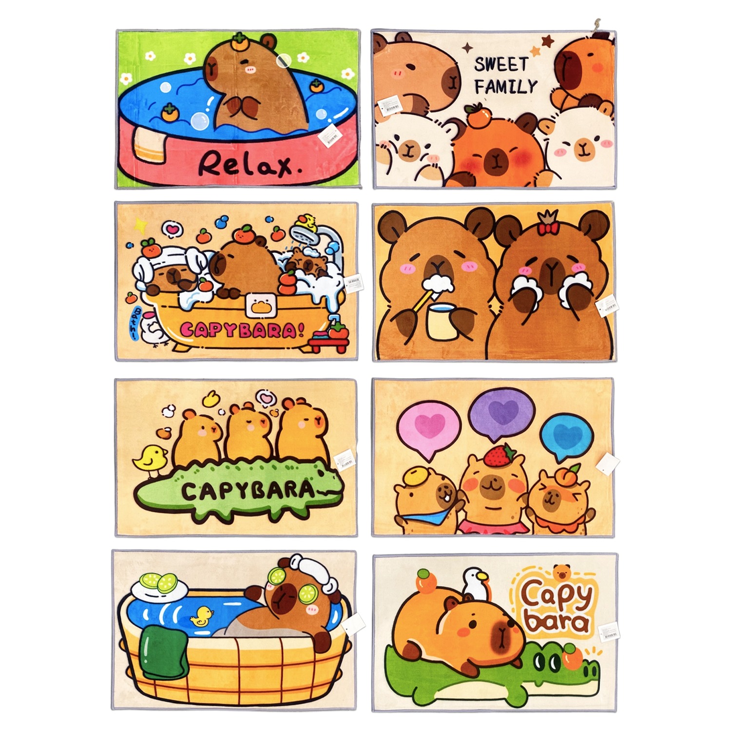 TAPETE PELUCHE CAPIBARA