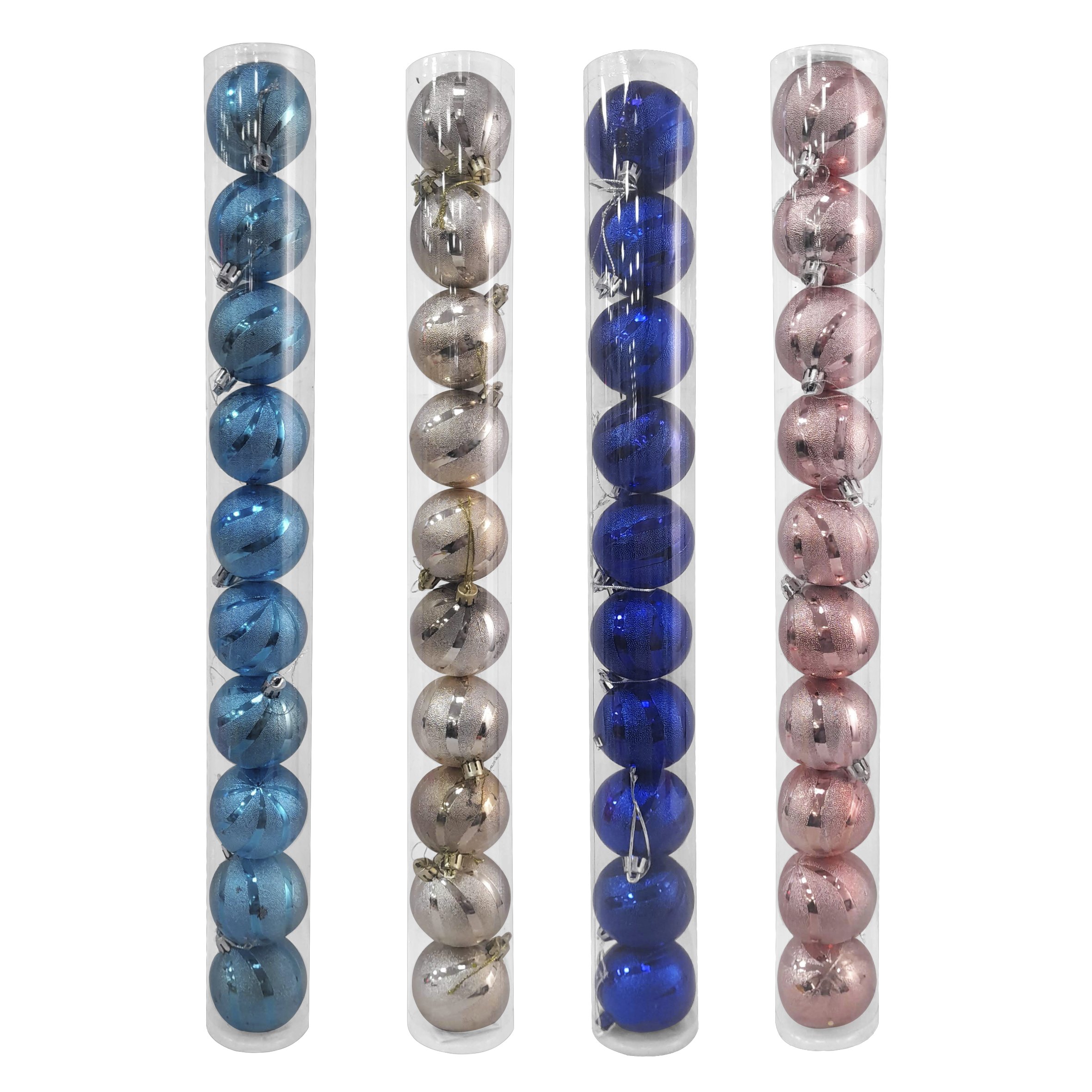 BOLA NAVIDEÑA SURTIDA 6CM X10