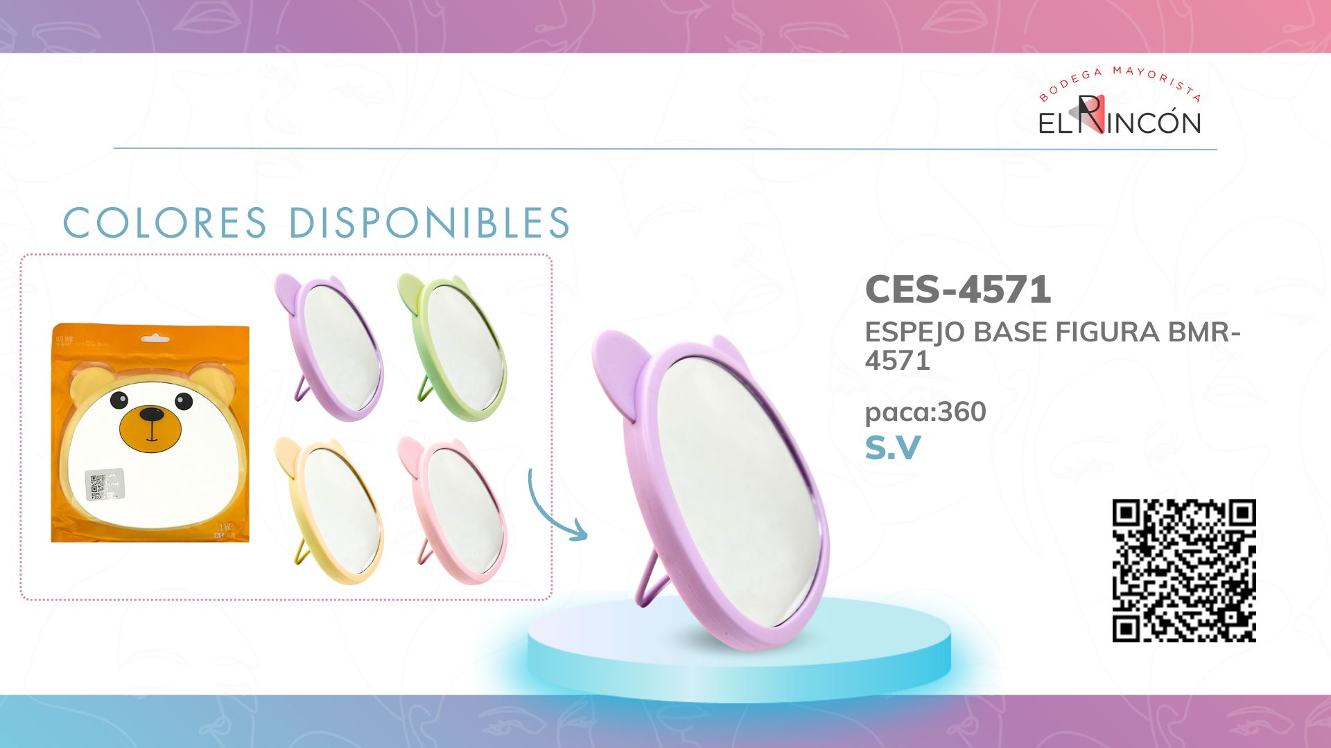 ESPEJO BASE FIGURA BMR-4571