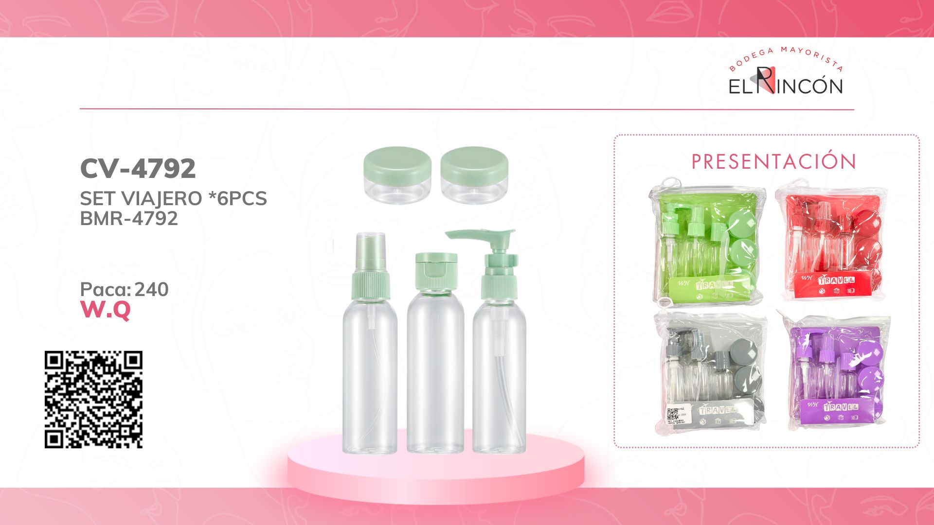 SET VIAJERO *6PCS BMR-4792