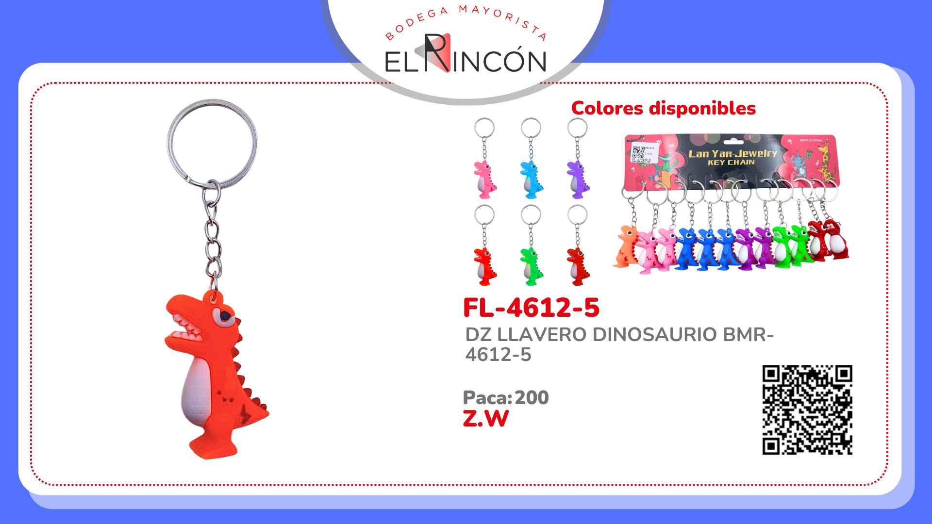 DZ LLAVERO DINOSAURIO BMR-4612-5