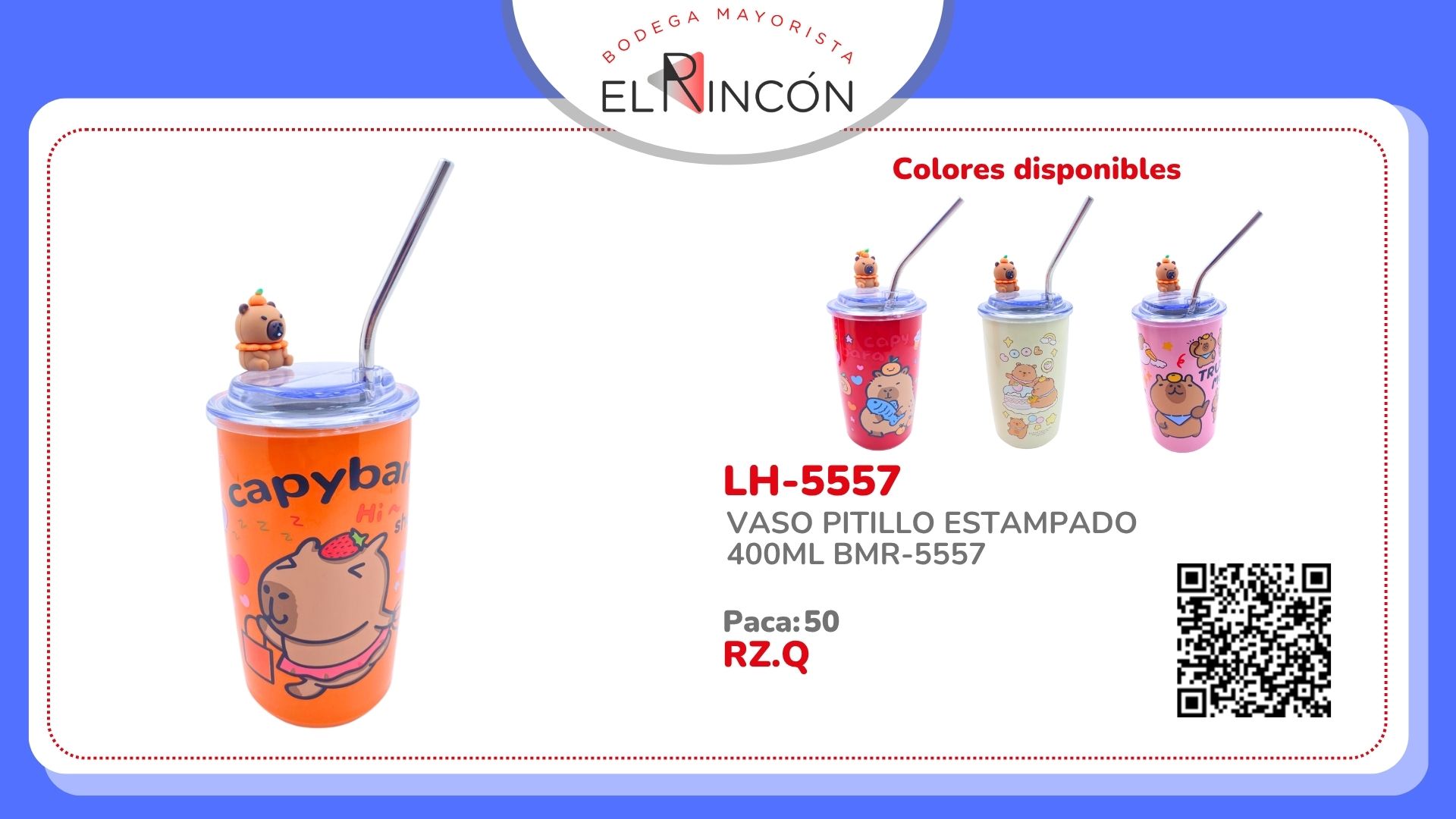 VASO PITILLO ESTAMPADO 400ML BMR-5557