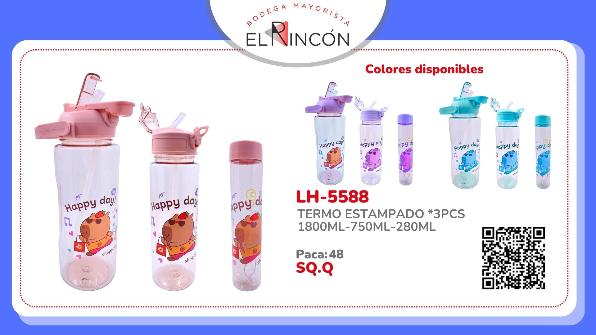 TERMO ESTAMPADO *3PCS 1800ML-750ML-280ML BMR-5588