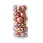 BOLA NAVIDEÑA PALO ROSA 4CM X24