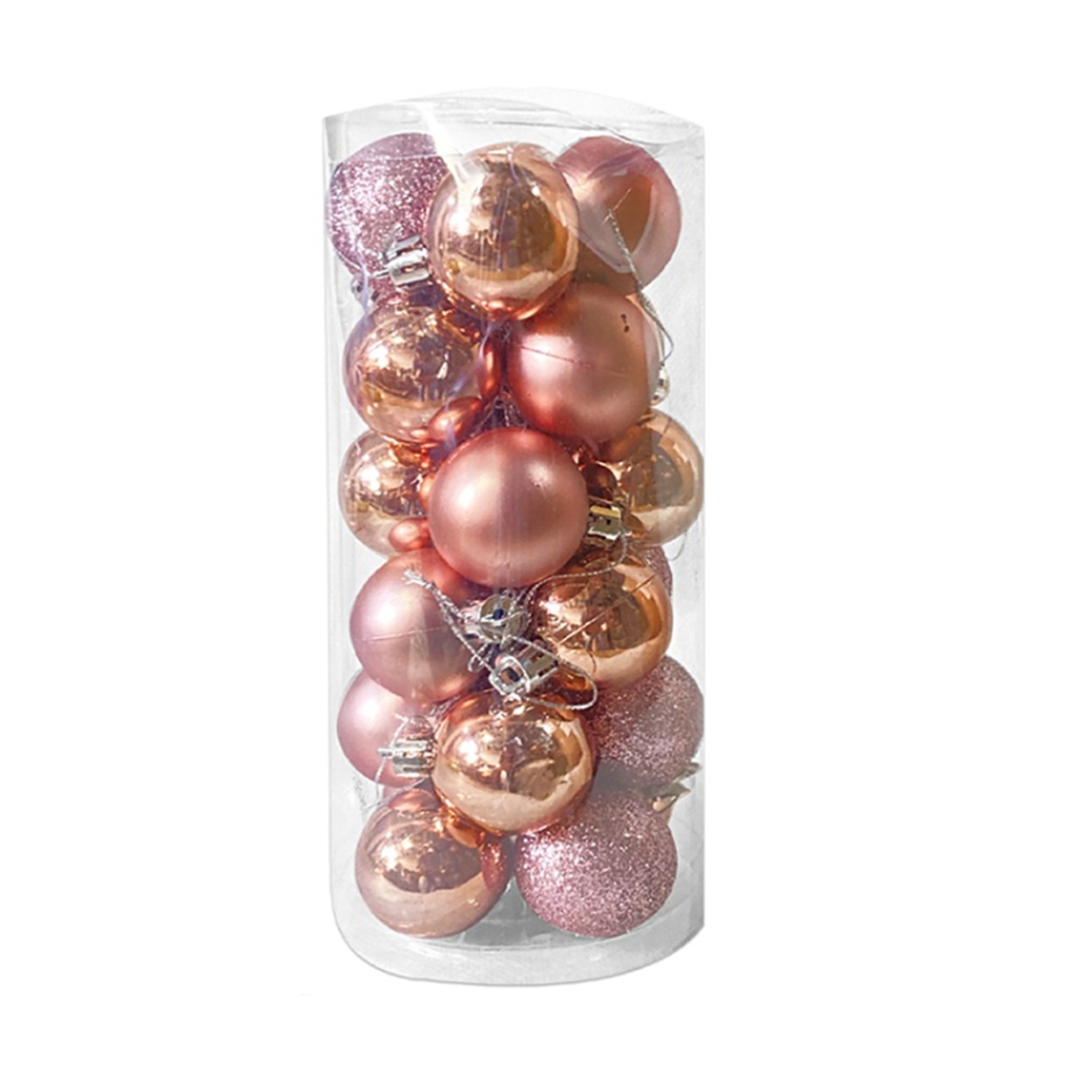 BOLA NAVIDEÑA PALO ROSA 4CM X24