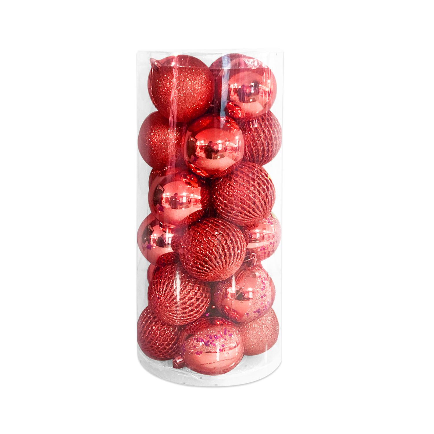 BOLA NAVIDEÑA ROJA 7CM X24