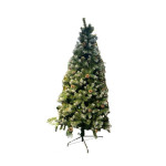 ARBOL NAVIDEÑO CON ADORNOS PUNTAS BLANCAS 150CM 400T