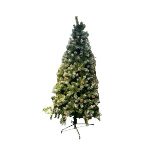 ARBOL NAVIDEÑO CON ADORNOS PUNTAS BLANCAS 150CM 400T