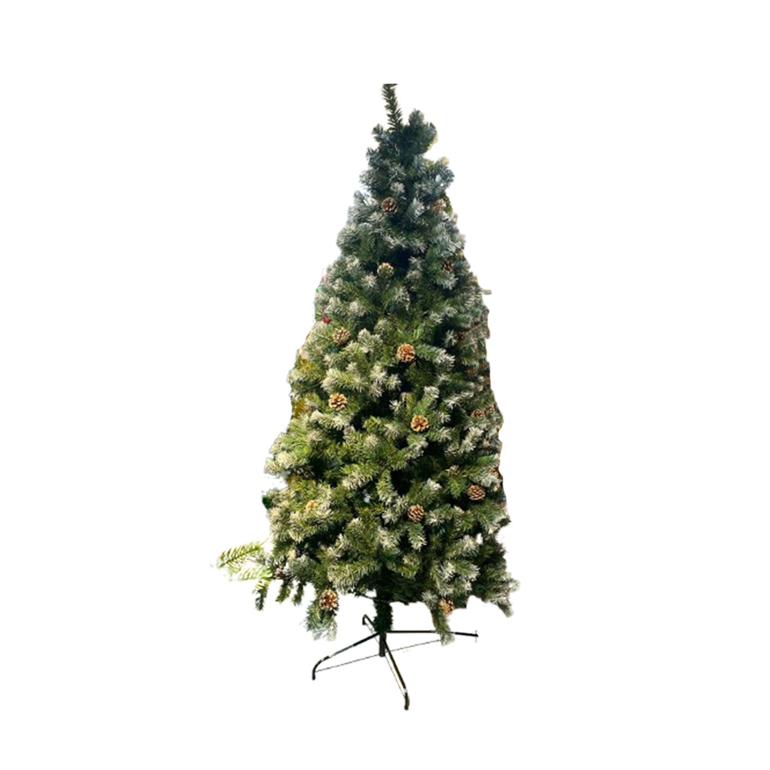 ARBOL NAVIDEÑO CON ADORNOS PUNTAS BLANCAS 150CM 400T