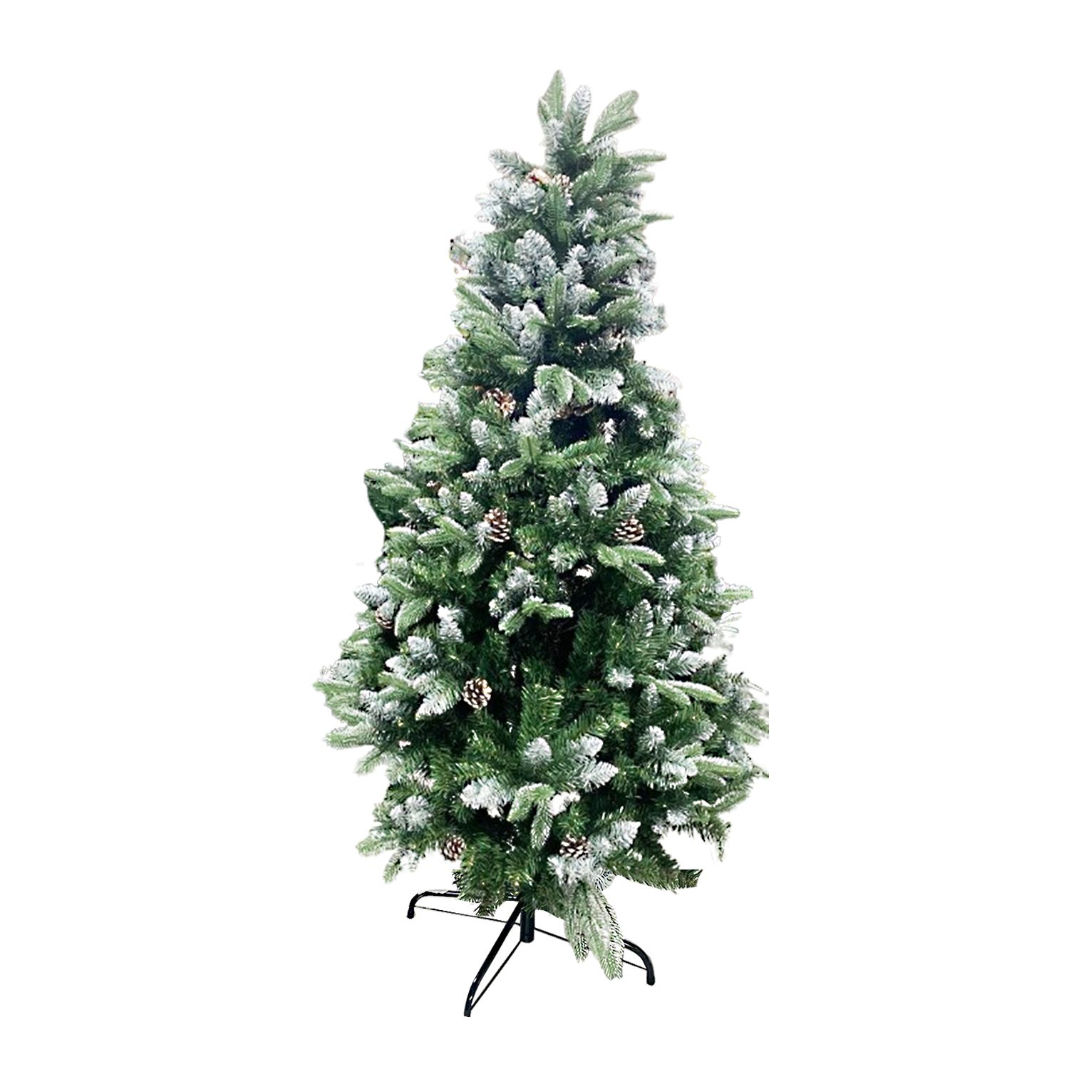 ARBOL NAVIDEÑO PUNTAS BLANCAS CON ADORNOS 180CM 850T