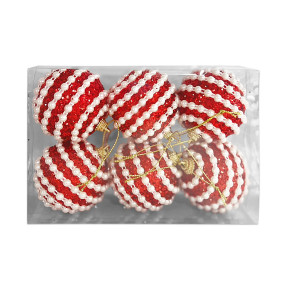 BOLA NAVIDEÑA ROJA 6CM X6