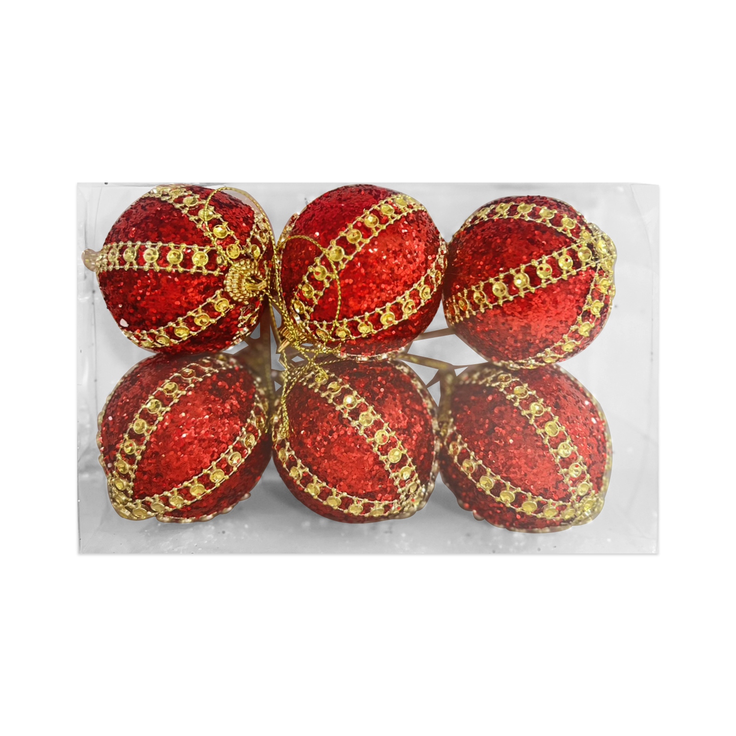 BOLA NAVIDEÑA ROJA 6CM X6