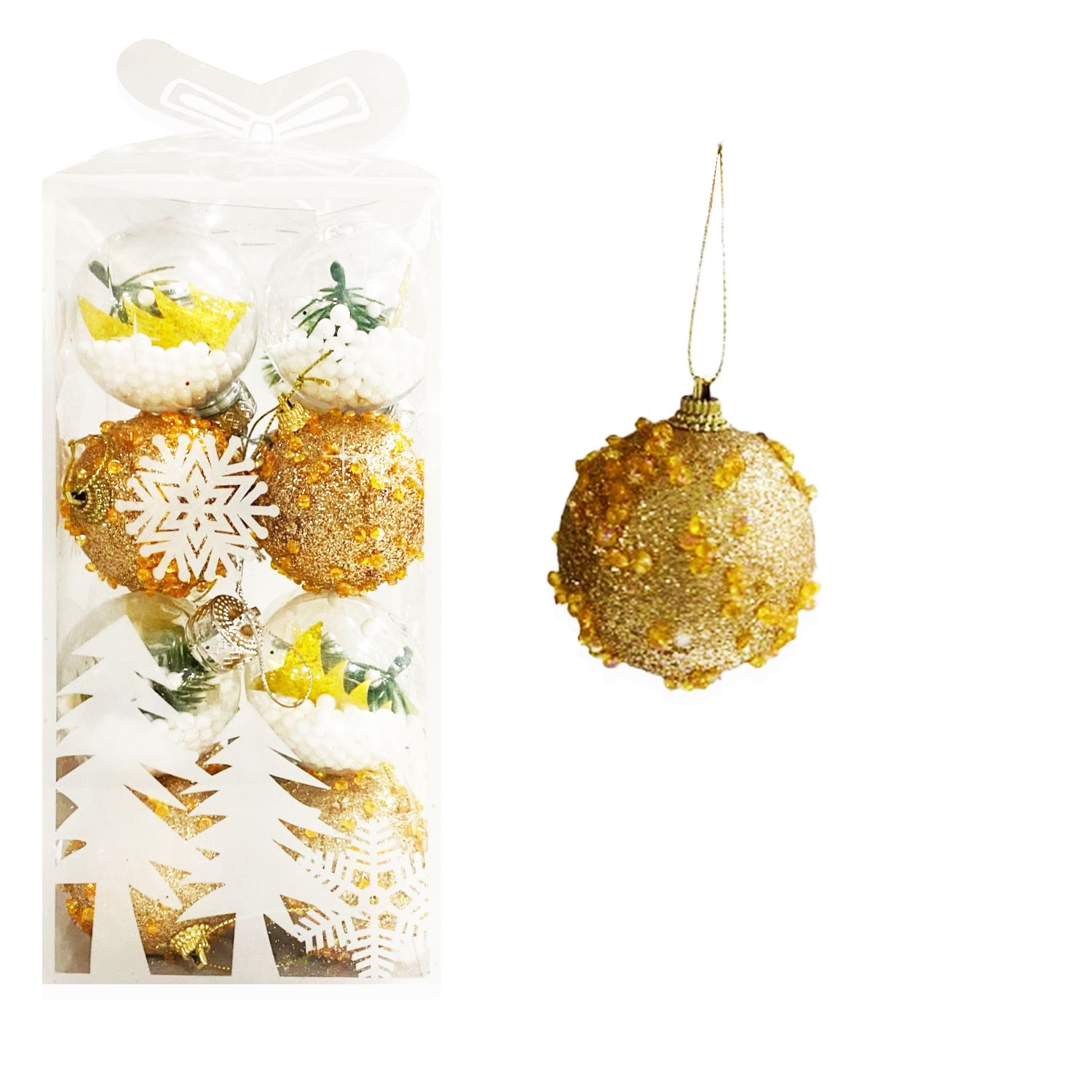 BOLA NAVIDEÑA D/TR 6CM X16